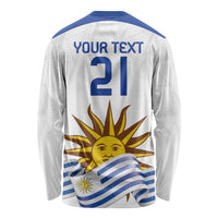 Custom Uruguay La Celeste Football Champions Long Sleeve Shirt Glory To The Sky Blue - Wonder Print Shop