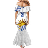 Custom Uruguay La Celeste Football Champions Mermaid Dress Glory To The Sky Blue - Wonder Print Shop