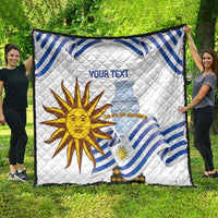 Custom Uruguay La Celeste Football Champions Quilt Glory To The Sky Blue - Wonder Print Shop