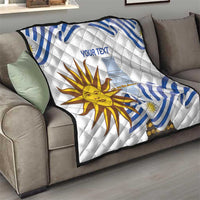 Custom Uruguay La Celeste Football Champions Quilt Glory To The Sky Blue - Wonder Print Shop