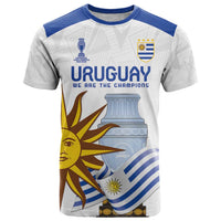 Custom Uruguay La Celeste Football Champions T Shirt Glory To The Sky Blue - Wonder Print Shop