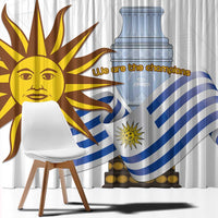 Custom Uruguay La Celeste Football Champions Window Curtain Glory To The Sky Blue - Wonder Print Shop
