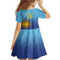 Custom Uruguay La Celeste Football Family Matching Off The Shoulder Long Sleeve Dress and Hawaiian Shirt Go Champions 2024 - Wonder Print Shop