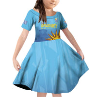 Custom Uruguay La Celeste Football Family Matching Off Shoulder Short Dress and Hawaiian Shirt Go Champions 2024 LT9 - Wonder Print Shop