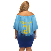 Custom Uruguay La Celeste Football Family Matching Off Shoulder Short Dress and Hawaiian Shirt Go Champions 2024 LT9 - Wonder Print Shop