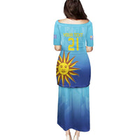 Custom Uruguay La Celeste Football Puletasi Go Champions 2024 - Wonder Print Shop