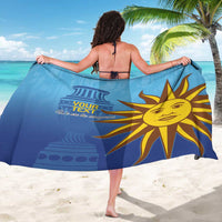 Custom Uruguay La Celeste Football Sarong Go Champions 2024 - Wonder Print Shop