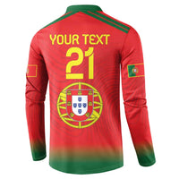 Custom Portugal Football Button Sweatshirt Come On A Selecao das Quinas LT9 - Wonder Print Shop