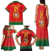 Custom Portugal Football Family Matching Tank Maxi Dress and Hawaiian Shirt Come On A Selecao das Quinas - Wonder Print Shop