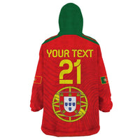 Custom Portugal Football Wearable Blanket Hoodie Come On A Selecao das Quinas - Wonder Print Shop
