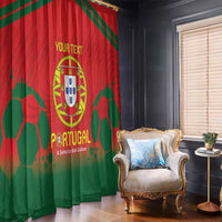 Custom Portugal Football Window Curtain Come On A Selecao das Quinas - Wonder Print Shop