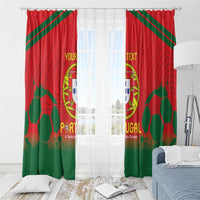 Custom Portugal Football Window Curtain Come On A Selecao das Quinas - Wonder Print Shop