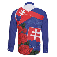 Slovakia Flag Mixed Rose Flowers Family Matching Puletasi and Hawaiian Shirt - Wonder Print Shop