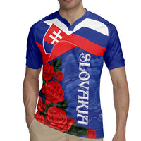 Slovakia Flag Mixed Rose Flowers Rugby Jersey - Wonder Print Shop