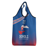 Custom Slovakia Football Grocery Bag Come On Sokoli Falcons