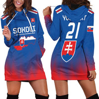 Custom Slovakia Football Hoodie Dress Come On Sokoli Falcons - Wonder Print Shop