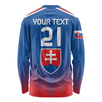 Custom Slovakia Football Long Sleeve Shirt Come On Sokoli Falcons - Wonder Print Shop