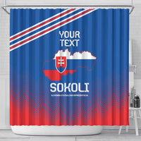 Custom Slovakia Football Shower Curtain Come On Sokoli Falcons