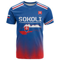 Custom Slovakia Football T Shirt Come On Sokoli Falcons - Wonder Print Shop