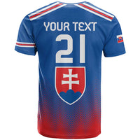 Custom Slovakia Football T Shirt Come On Sokoli Falcons - Wonder Print Shop