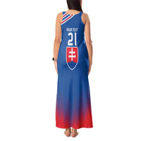 Custom Slovakia Football Tank Maxi Dress Come On Sokoli Falcons - Wonder Print Shop
