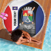 Caribbean Sint Maarten Personalized Beach Blanket Brown Pelican - Wonder Print Shop