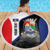 Caribbean Sint Maarten Personalized Beach Blanket Brown Pelican - Wonder Print Shop