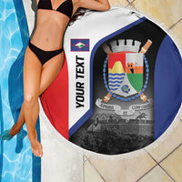 Caribbean Sint Maarten Personalized Beach Blanket Brown Pelican - Wonder Print Shop