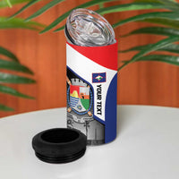 Caribbean Sint Maarten Personalized 4 in 1 Can Cooler Tumbler Brown Pelican - Wonder Print Shop