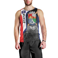 Caribbean Sint Maarten Personalized Men Tank Top Brown Pelican - Wonder Print Shop