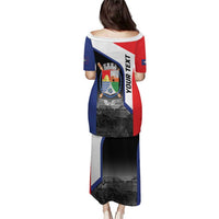 Caribbean Sint Maarten Personalized Puletasi Brown Pelican - Wonder Print Shop