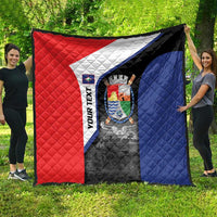 Caribbean Sint Maarten Personalized Quilt Brown Pelican - Wonder Print Shop