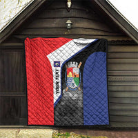 Caribbean Sint Maarten Personalized Quilt Brown Pelican - Wonder Print Shop