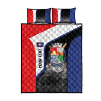 Caribbean Sint Maarten Personalized Quilt Bed Set Brown Pelican - Wonder Print Shop