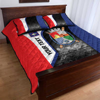 Caribbean Sint Maarten Personalized Quilt Bed Set Brown Pelican - Wonder Print Shop