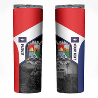 Caribbean Sint Maarten Personalized Skinny Tumbler Brown Pelican - Wonder Print Shop