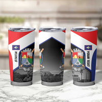 Caribbean Sint Maarten Personalized Tumbler Cup Brown Pelican - Wonder Print Shop