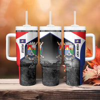 Caribbean Sint Maarten Personalized Tumbler With Handle Brown Pelican - Wonder Print Shop