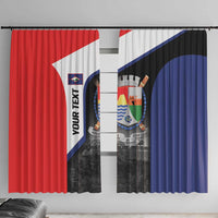 Caribbean Sint Maarten Personalized Window Curtain Brown Pelican - Wonder Print Shop