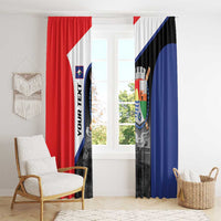 Caribbean Sint Maarten Personalized Window Curtain Brown Pelican - Wonder Print Shop