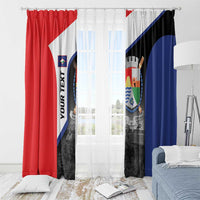 Caribbean Sint Maarten Personalized Window Curtain Brown Pelican - Wonder Print Shop