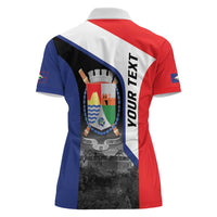 Caribbean Sint Maarten Personalized Women Polo Shirt Brown Pelican - Wonder Print Shop