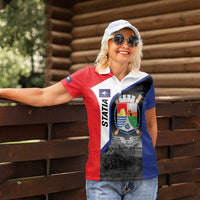 Caribbean Sint Maarten Personalized Women Polo Shirt Brown Pelican - Wonder Print Shop