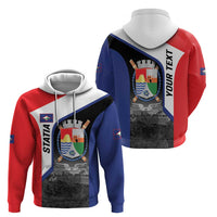 Caribbean Sint Maarten Personalized Zip Hoodie Brown Pelican - Wonder Print Shop