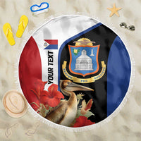 Caribbean Sint Eustatius Personalized Beach Blanket Statia Superba et confidens - Wonder Print Shop