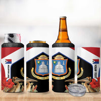 Caribbean Sint Eustatius Personalized 4 in 1 Can Cooler Tumbler Statia Superba et confidens - Wonder Print Shop