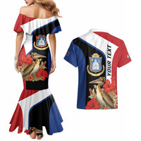 Caribbean Sint Eustatius Personalized Couples Matching Mermaid Dress and Hawaiian Shirt Statia Superba et confidens - Wonder Print Shop