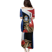 Caribbean Sint Eustatius Personalized Family Matching Puletasi and Hawaiian Shirt Statia Superba et confidens - Wonder Print Shop