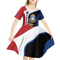 Caribbean Sint Eustatius Personalized Kid Short Sleeve Dress Statia Superba et confidens - Wonder Print Shop
