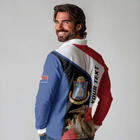Caribbean Sint Eustatius Personalized Long Sleeve Polo Shirt Statia Superba et confidens - Wonder Print Shop